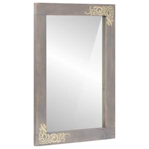 vidaXL Vannitoa peegel Hall 70 x 50 x 2,5 cm Klaas ja Tugev Mango Puit
