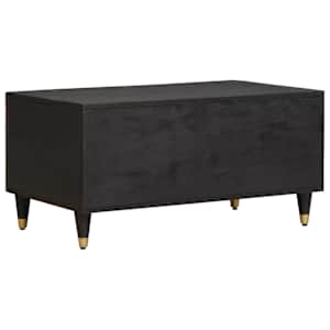 Konferenční stolek Černá 80 x 50 x 40 cm Masivní mangové dřevo - obrázek 5