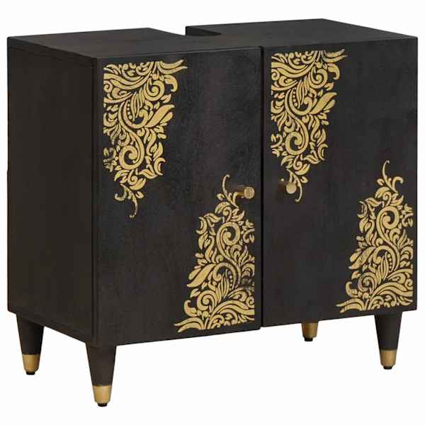 vidaXL Valamukapp ladustamisega Must 62 x 33 x 58 cm Tugev mango puu