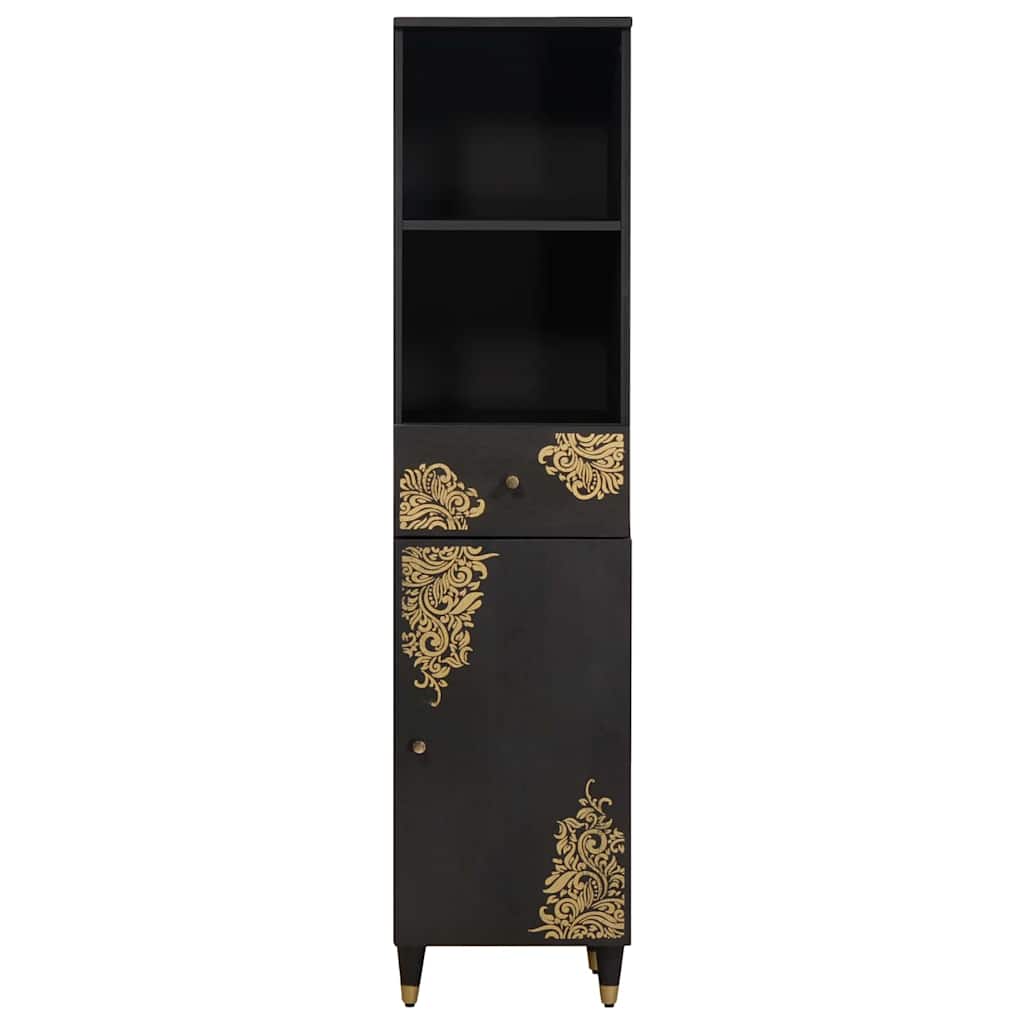 Thumbnail - vidaXL Sideboard Schwarz 38 x 33 x 160 cm Massivholz Mango