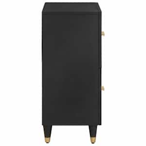 Servírovací skříň Černá 60 x 33 x 75 cm Masivní mangové dřevo - obrázek 4