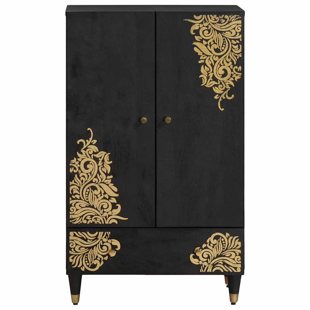 Thumbnail - vidaXL Highboard mit Regal Schwarz 60 x 33 x 100 cm Massivholz Mango