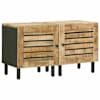 vidaXL &Ouml;&ouml;kapp 2 tk Naturaalne 40 x 33 x 46 cm Tugev mango puu