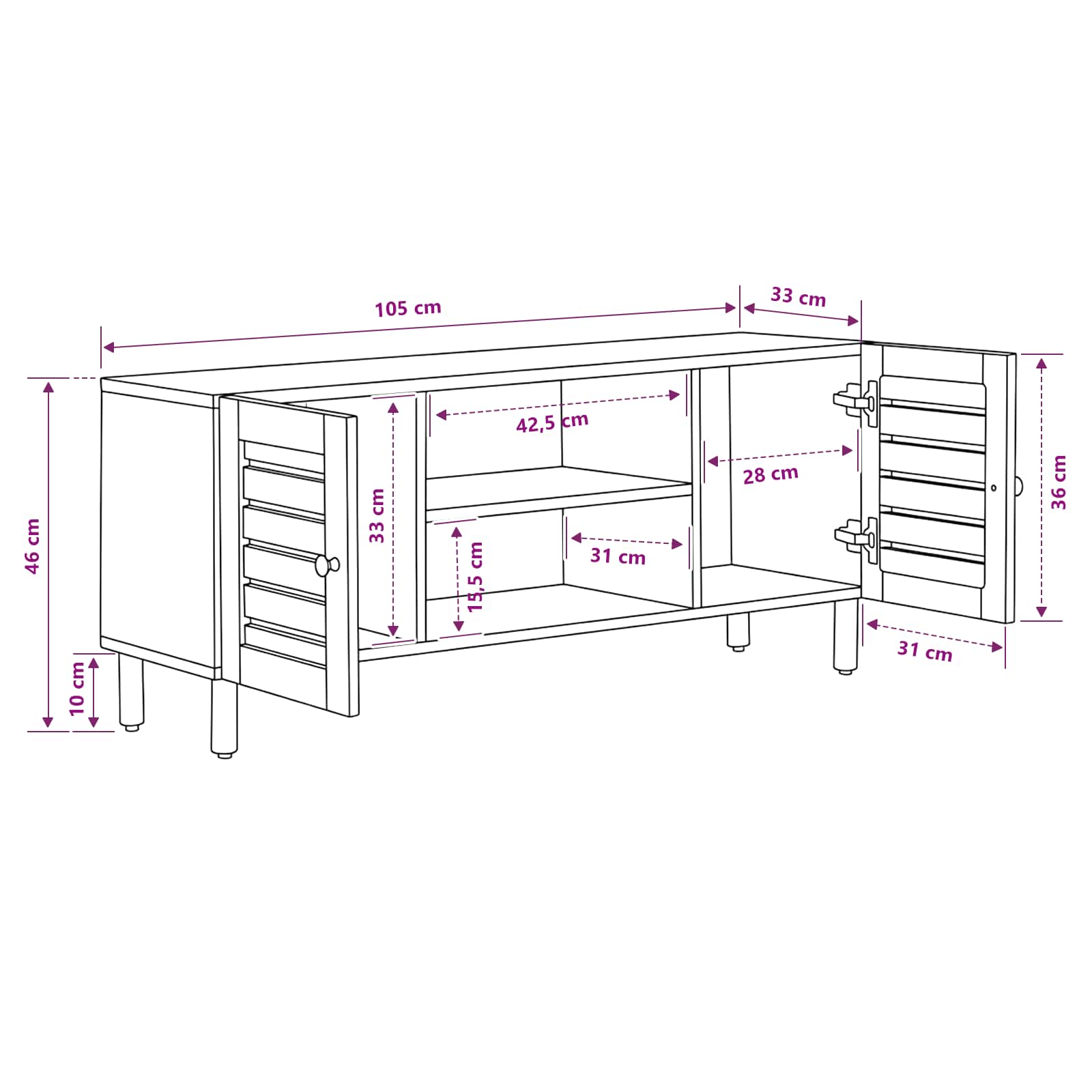 Storage Cabinets size guide