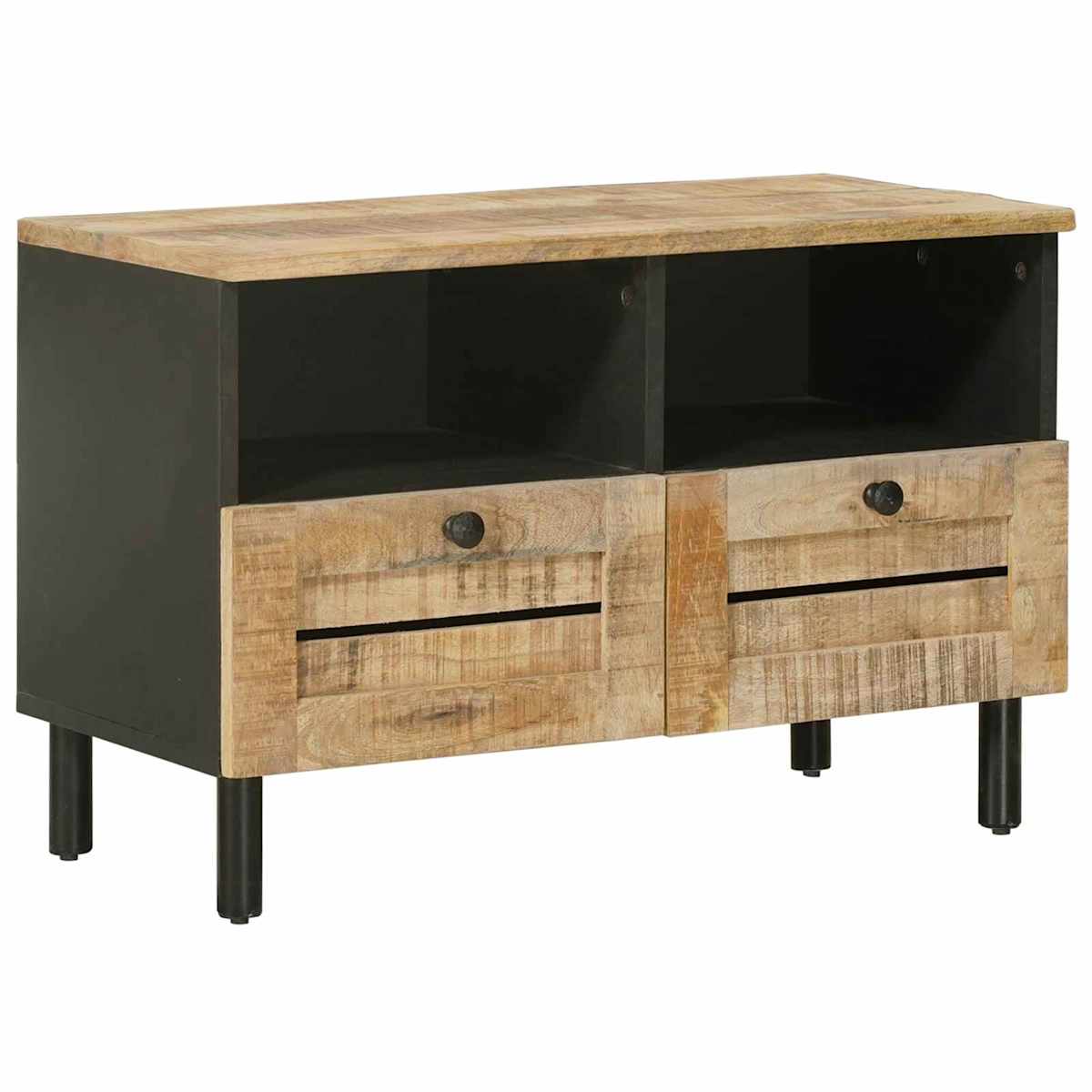 Opbevaringsskabe Naturfarvet 70 x 33 x 46 cm Massivt mangotræ - Billede 2