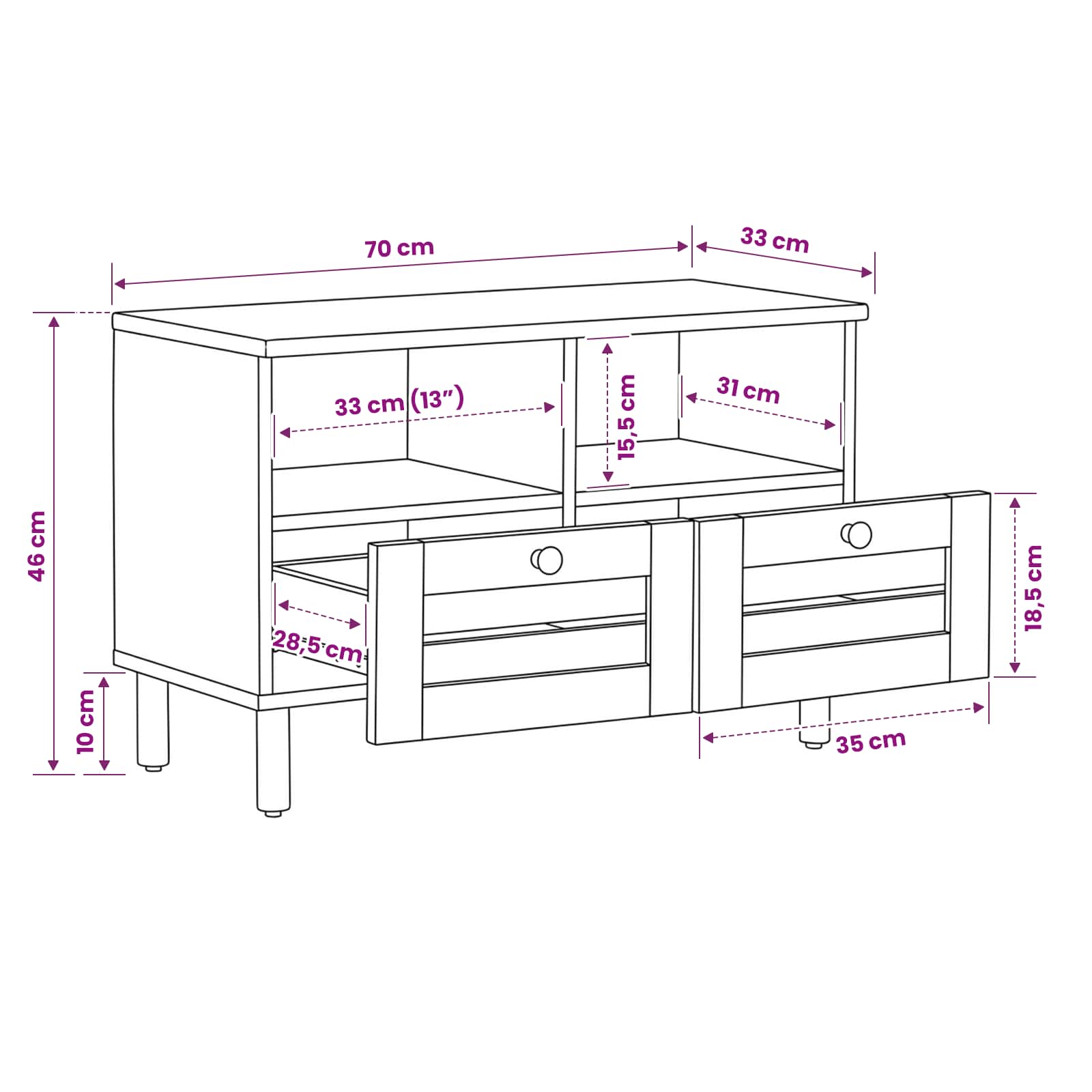 Storage Cabinets size guide