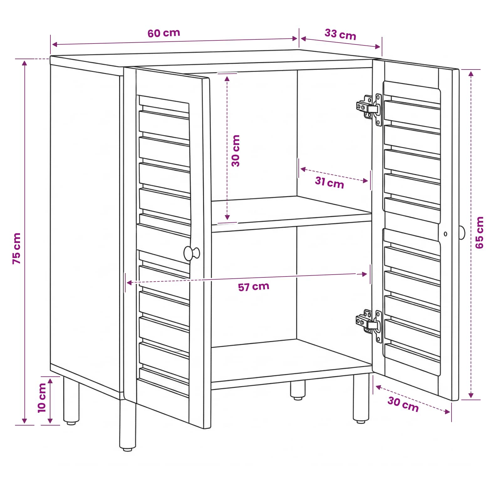 Storage Cabinets size guide