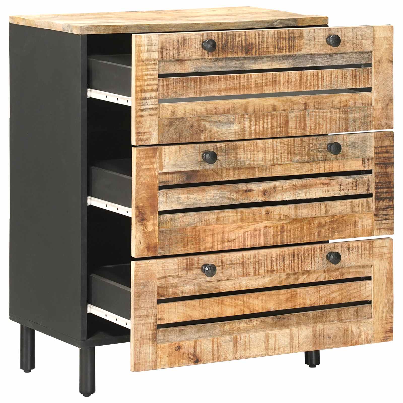 Opslagkasten 60 x 33 x 75 cm Massief Mango Hout Naturel image 3