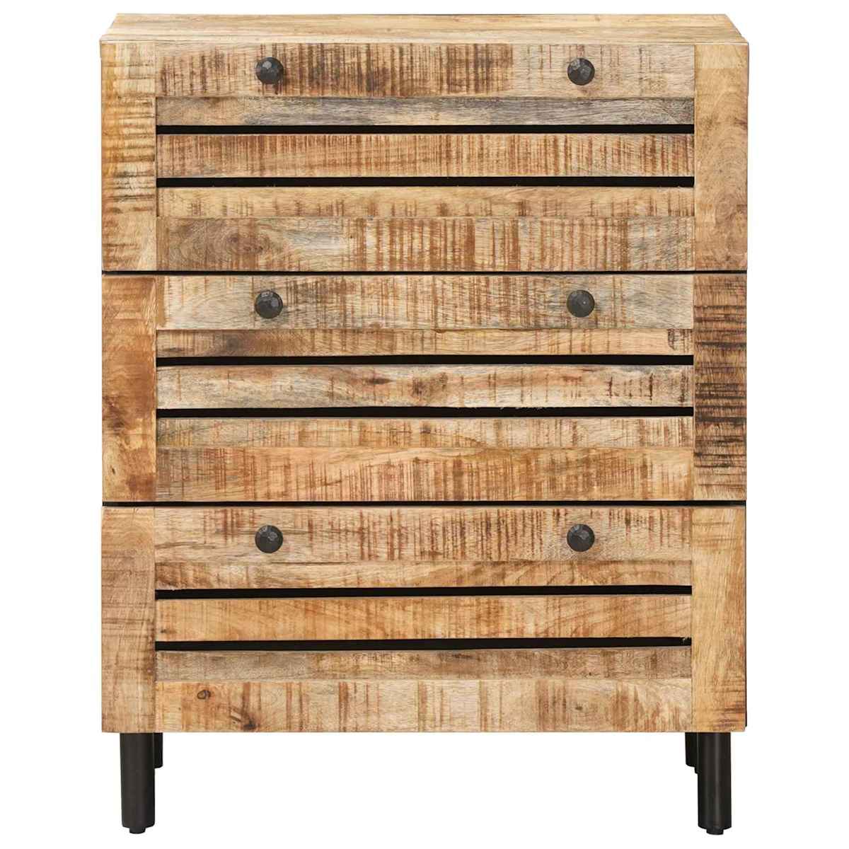 Opbevaringsskabe 60 x 33 x 75 cm Massivt mangotræ Naturfarvet - Billede 4