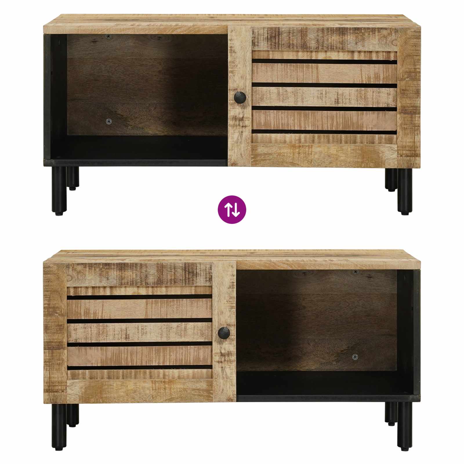 Salontafel Naturel 80 x 50 x 40 cm Massief Mango Hout image 8