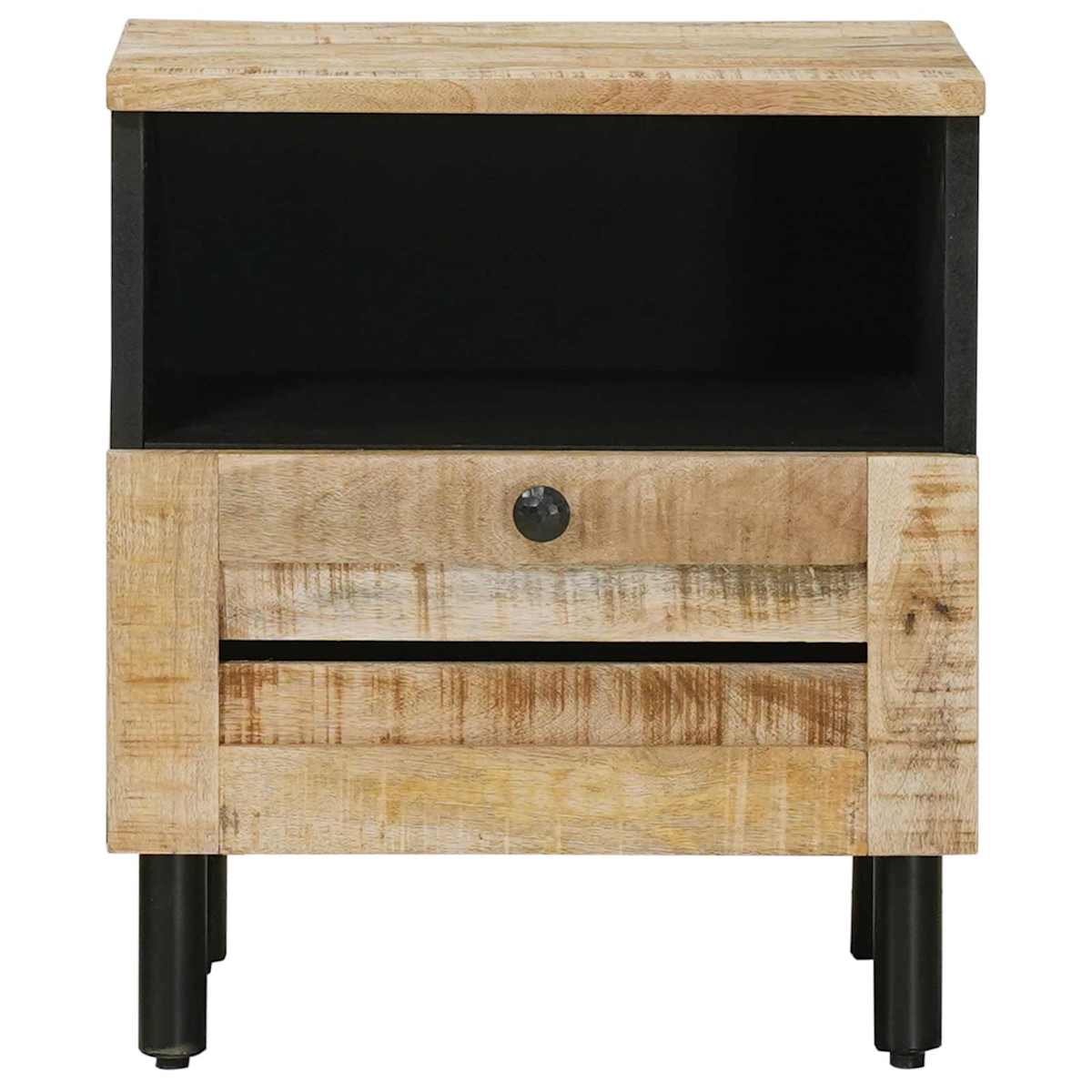 Sengebord Naturfarvet 40 x 33 x 46 cm Massivt mangotræ - Billede 4