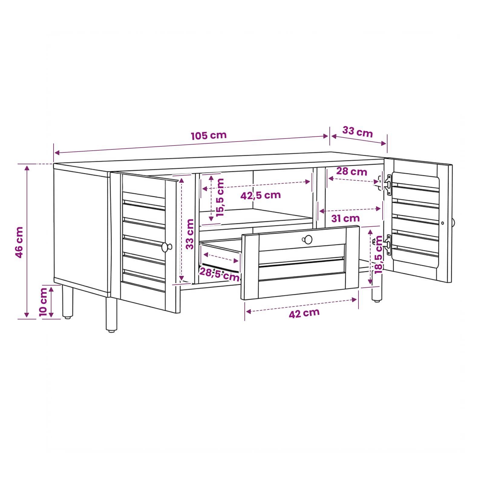 Storage Cabinets size guide