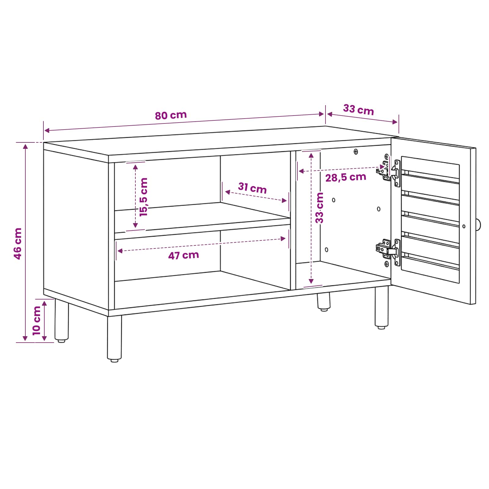 Storage Cabinets size guide