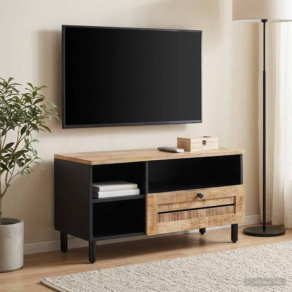 Opbevaringsskabe Brun og sort 80 x 33,5 x 46 cm