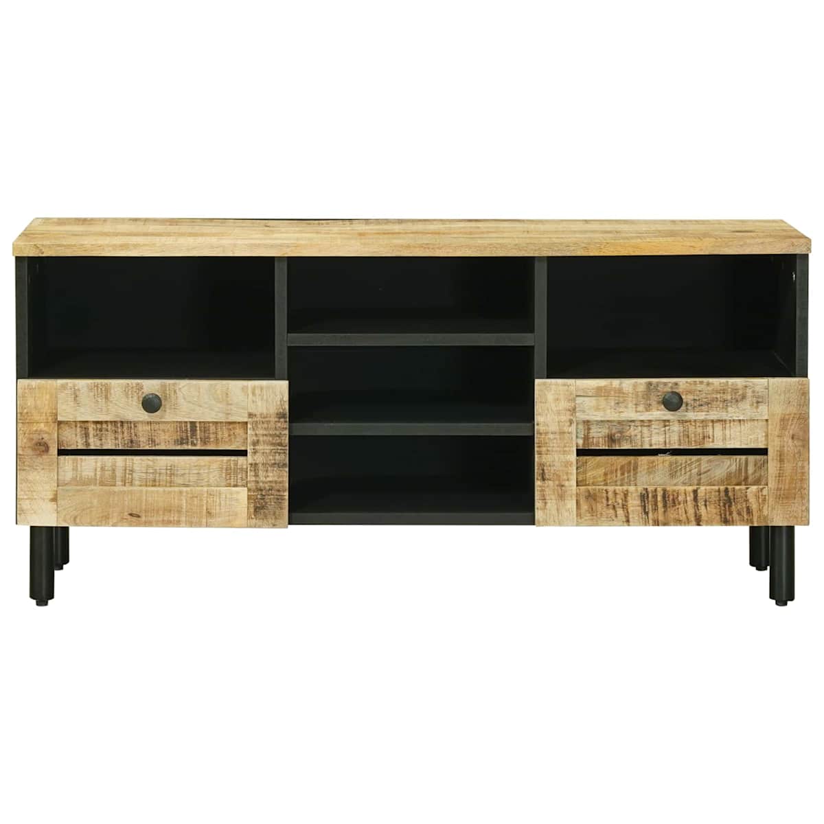 Opbevaringsskabe Naturfarvet 100 x 33 x 46 cm Massivt mangotræ - Billede 4