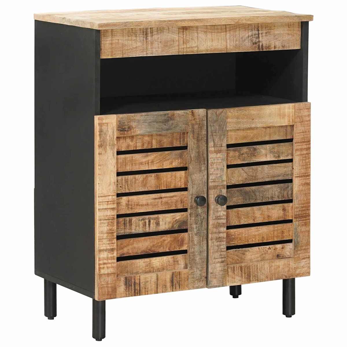 Opbevaringsskabe Naturfarvet 60 x 33 x 75 cm Massivt mangotræ - Billede 2