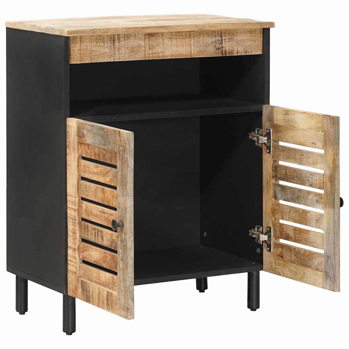 Opbevaringsskabe Naturfarvet 60 x 33 x 75 cm Massivt mangotræ - Billede 3