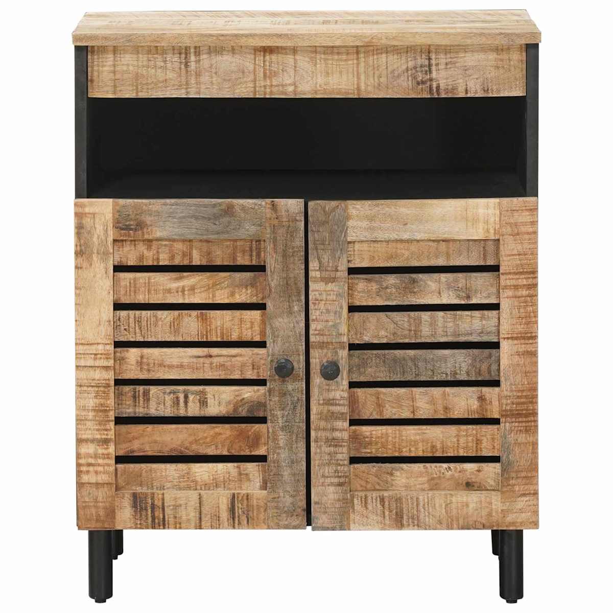 Opbevaringsskabe Naturfarvet 60 x 33 x 75 cm Massivt mangotræ - Billede 4