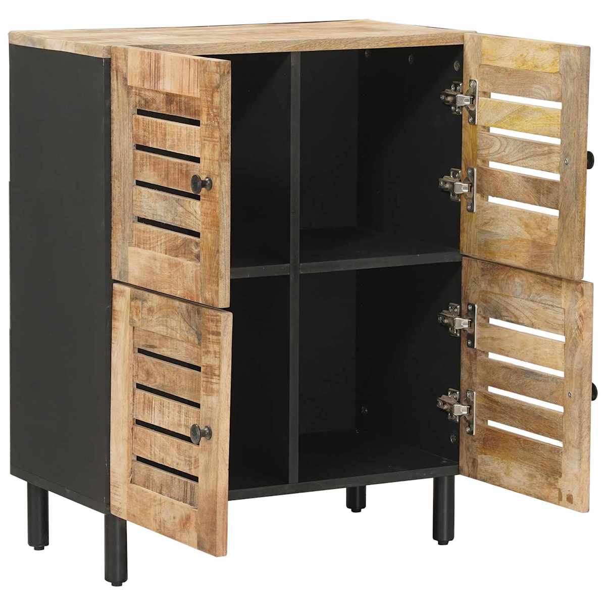 Opbevaringsskabe Naturfarvet 60 x 33 x 75 cm Massivt mangotræ - Billede 3