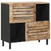 vidaXL Ladustamiskapid Pruun ja must 80 x 33,5 x 75 cm Tugev mango puu