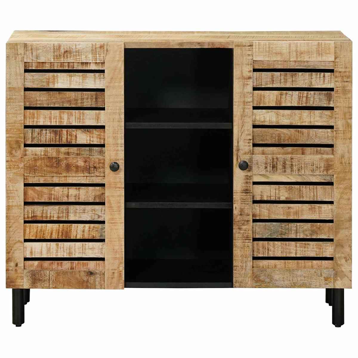 Opbevaringsskabe Naturfarvet 90 x 33 x 75 cm Massivt mangotræ - Billede 4