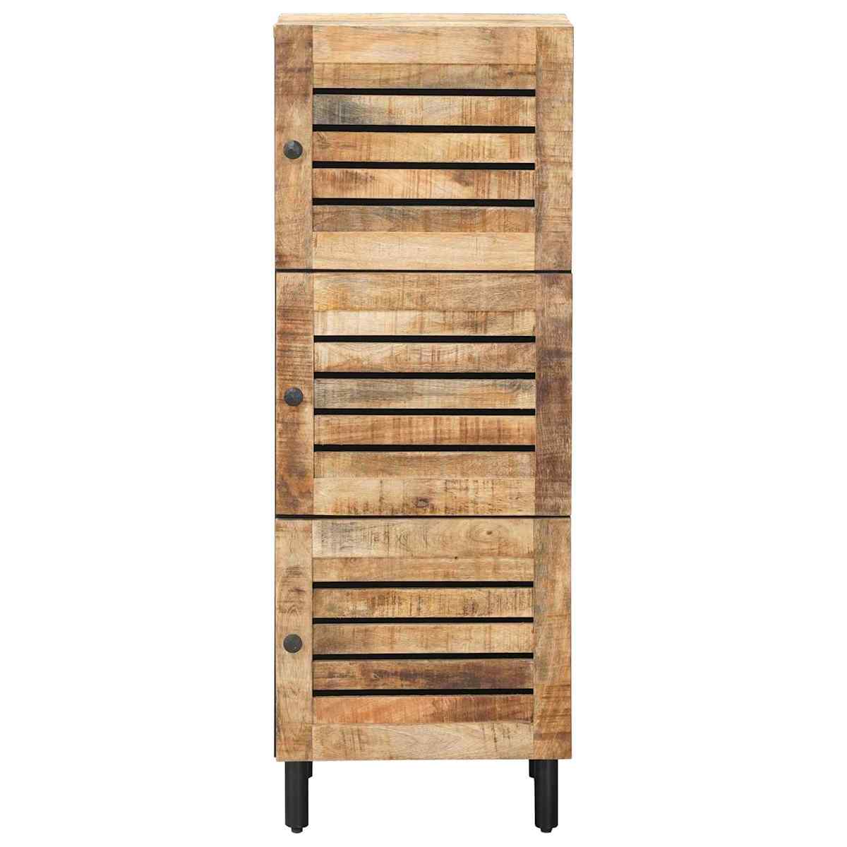 Opbevaringsskabe Naturfarvet 40 x 33 x 110 cm Massivt mangotræ - Billede 4