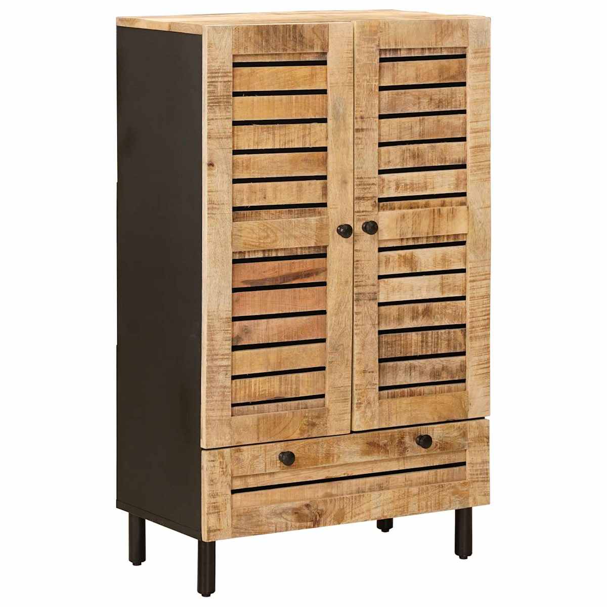 Opbevaringsskabe Naturfarvet 60 x 33 x 100 cm Massivt mangotræ - Billede 2