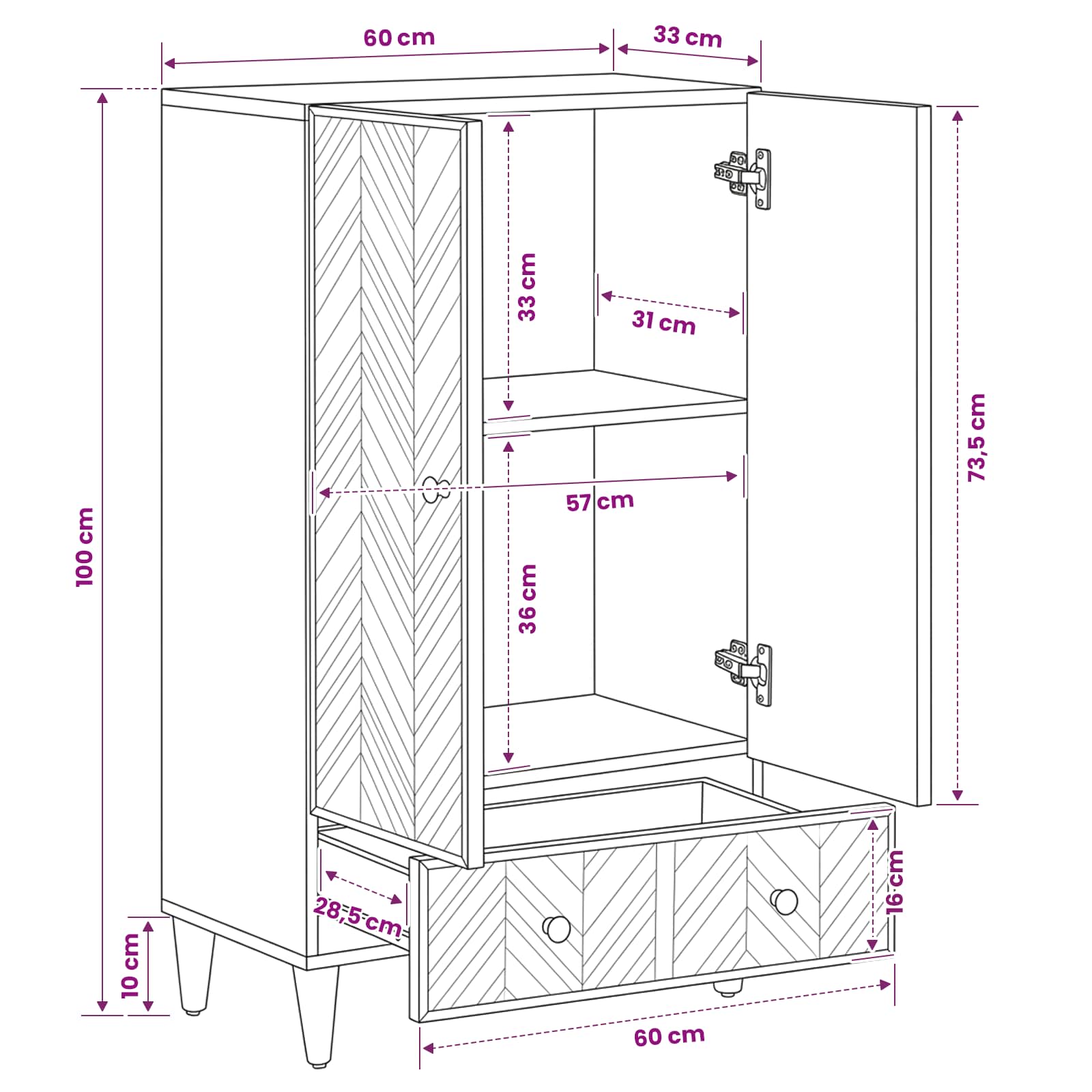 Storage Cabinets size guide