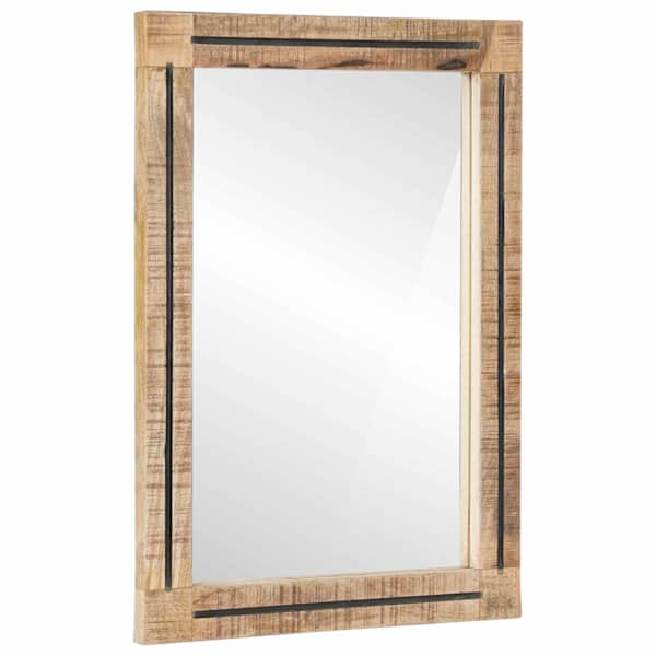 vidaXL Peegel Seinale kinnitatav Pruun ja must 70 x 50 x 3 cm Klaas