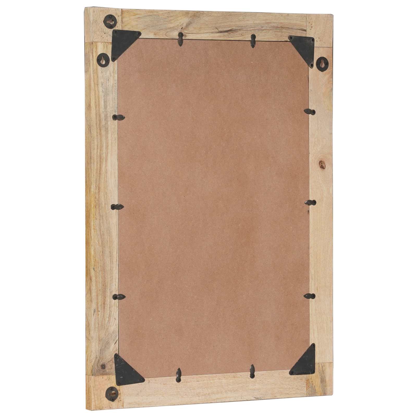 vidaXL Spiegel Wandmontiert Braun und Schwarz 70 x 50 x 3 cm Glas – Bild 4
