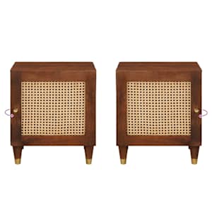 Noční skříňka 2 pcs Hnědá 40 x 33,5 x 46 cm - obrázek 11