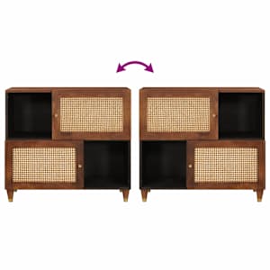 Servírovací skříň Hnědá 80 x 33,5 x 75 cm Masivní mangové dřevo - obrázek 10