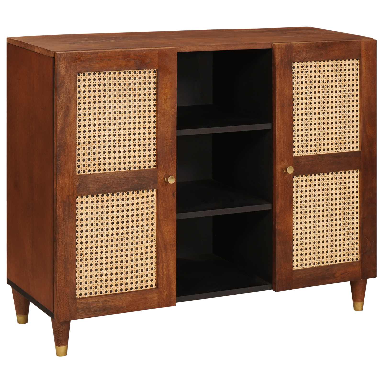 Dressoir Bruin 90 x 33,5 x 75 cm Massief Mango Hout image 1