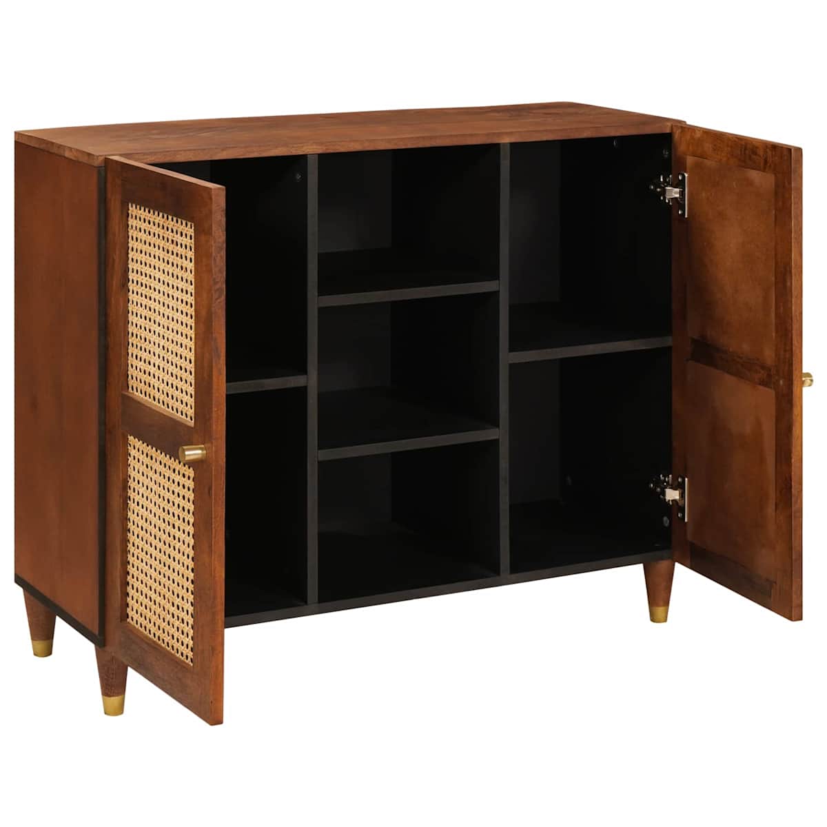 Sideboard Brun 90 x 33,5 x 75 cm Massivt mangotræ - Billede 2