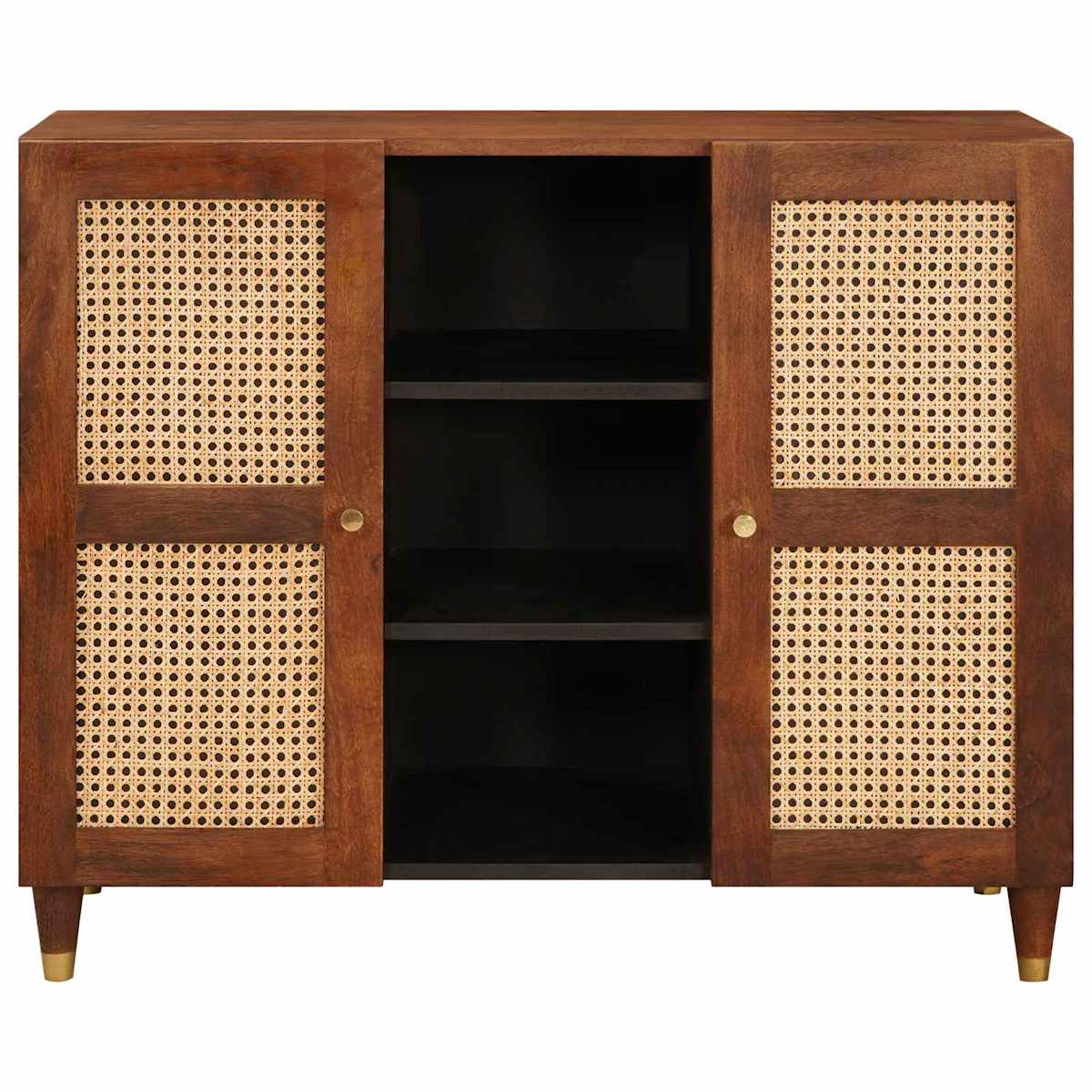 Sideboard Brun 90 x 33,5 x 75 cm Massivt mangotræ - Billede 3