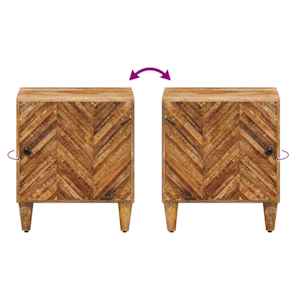 Noční stolek 2 pcs Hnědá 40 x 33,5 x 46 cm - obrázek 10