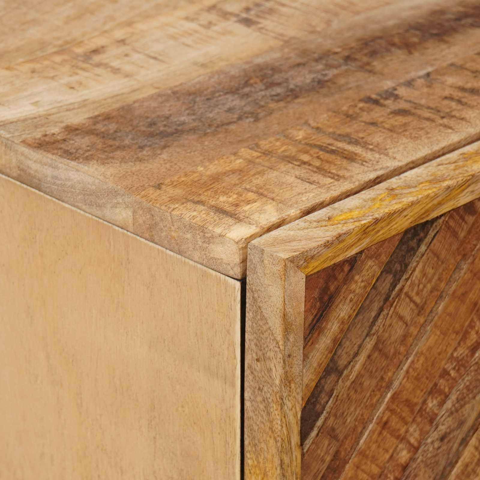 Nachtkastje met lade Bruin 40 x 33,5 x 46 cm Massief Mango Hout image 6