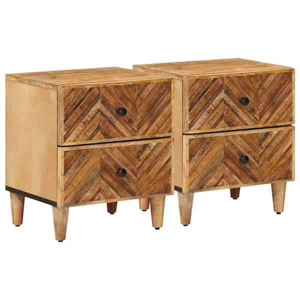 vidaXL &Ouml;&ouml;kapp 2 tk Pruun 40 x 33,5 x 46 cm Tugev mango puu