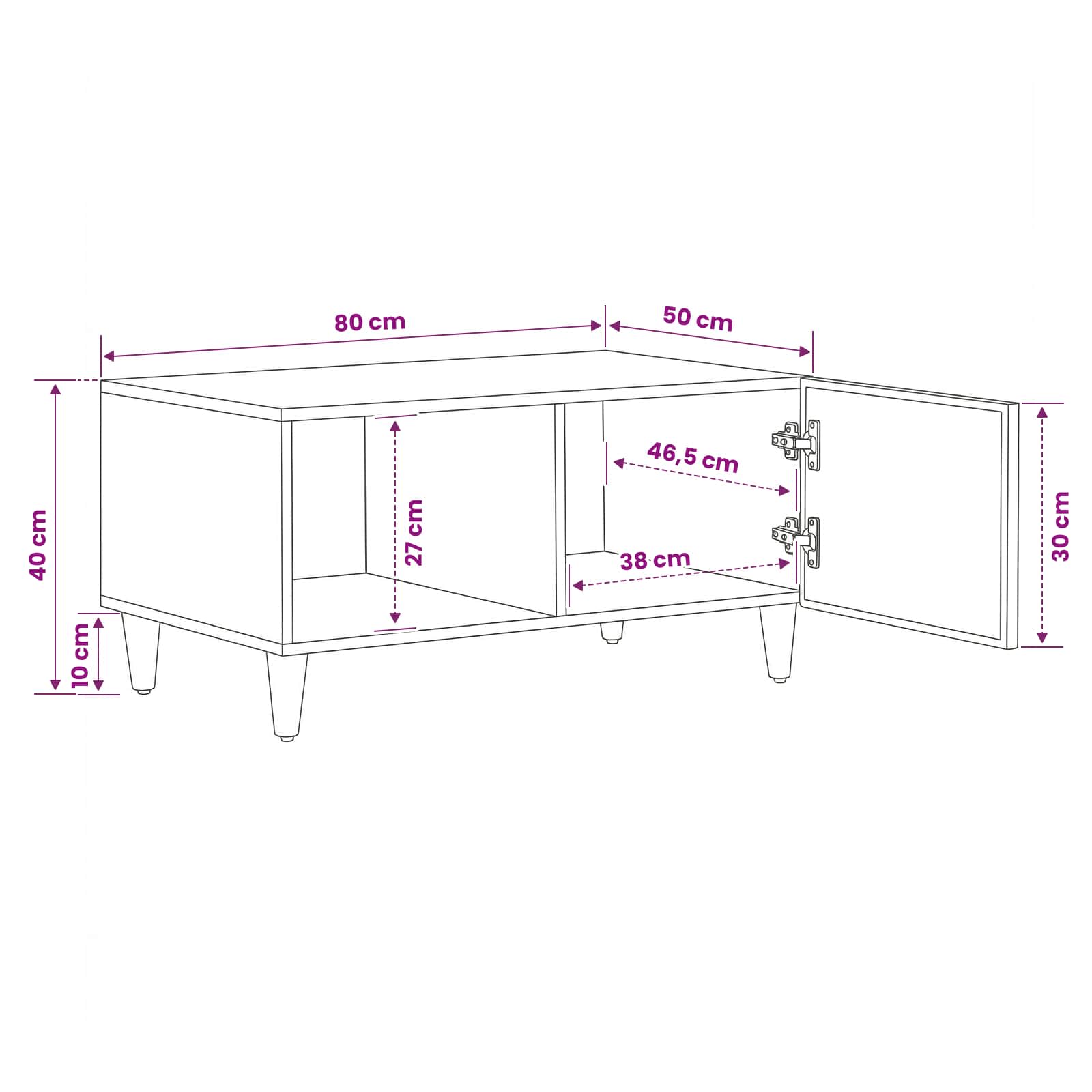 Salontafel Bruin 80 x 50 x 40 cm Massief Mango Hout image 12