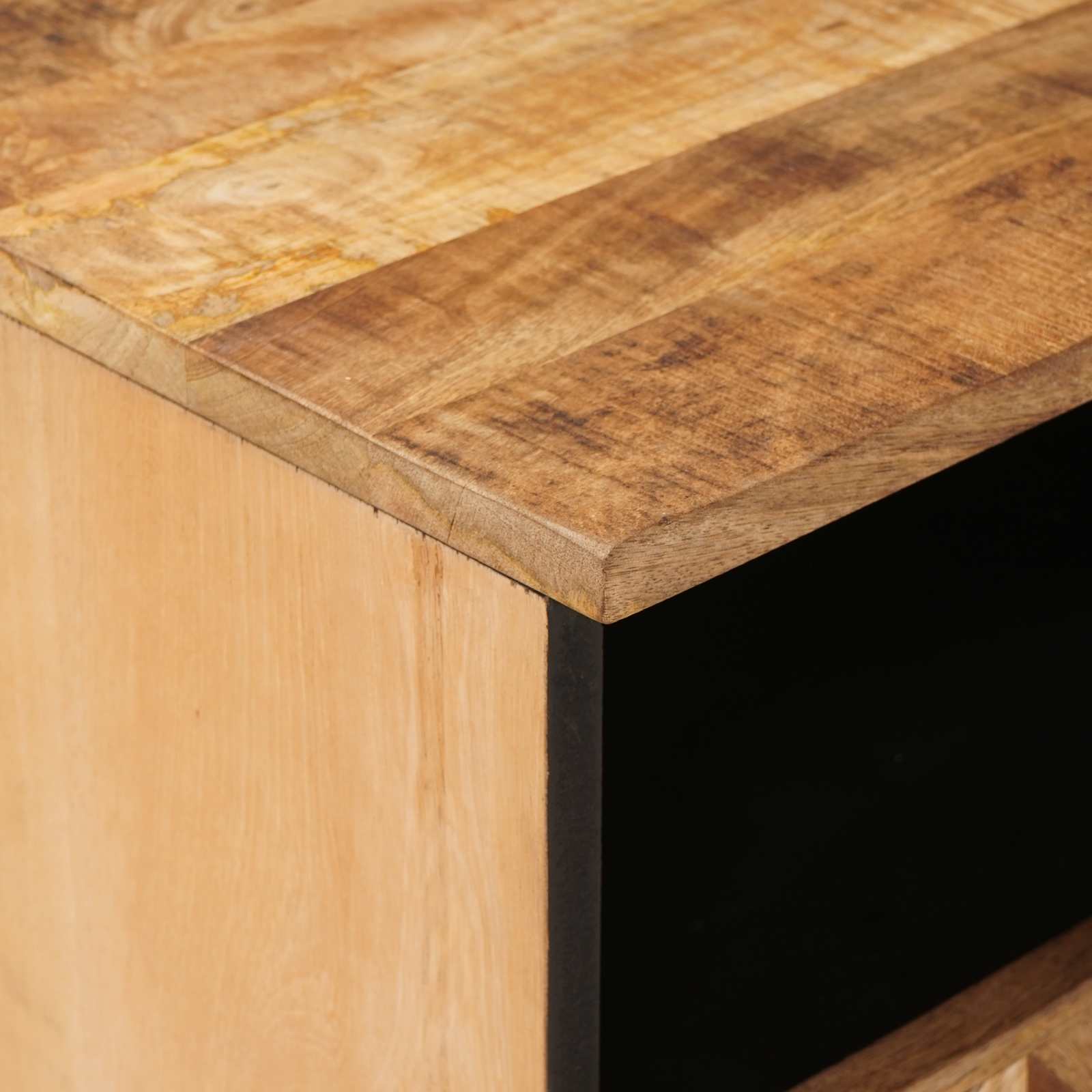 Nachtkastje met lade Bruin 50 x 33 x 60 cm Massief Mango Hout image 6