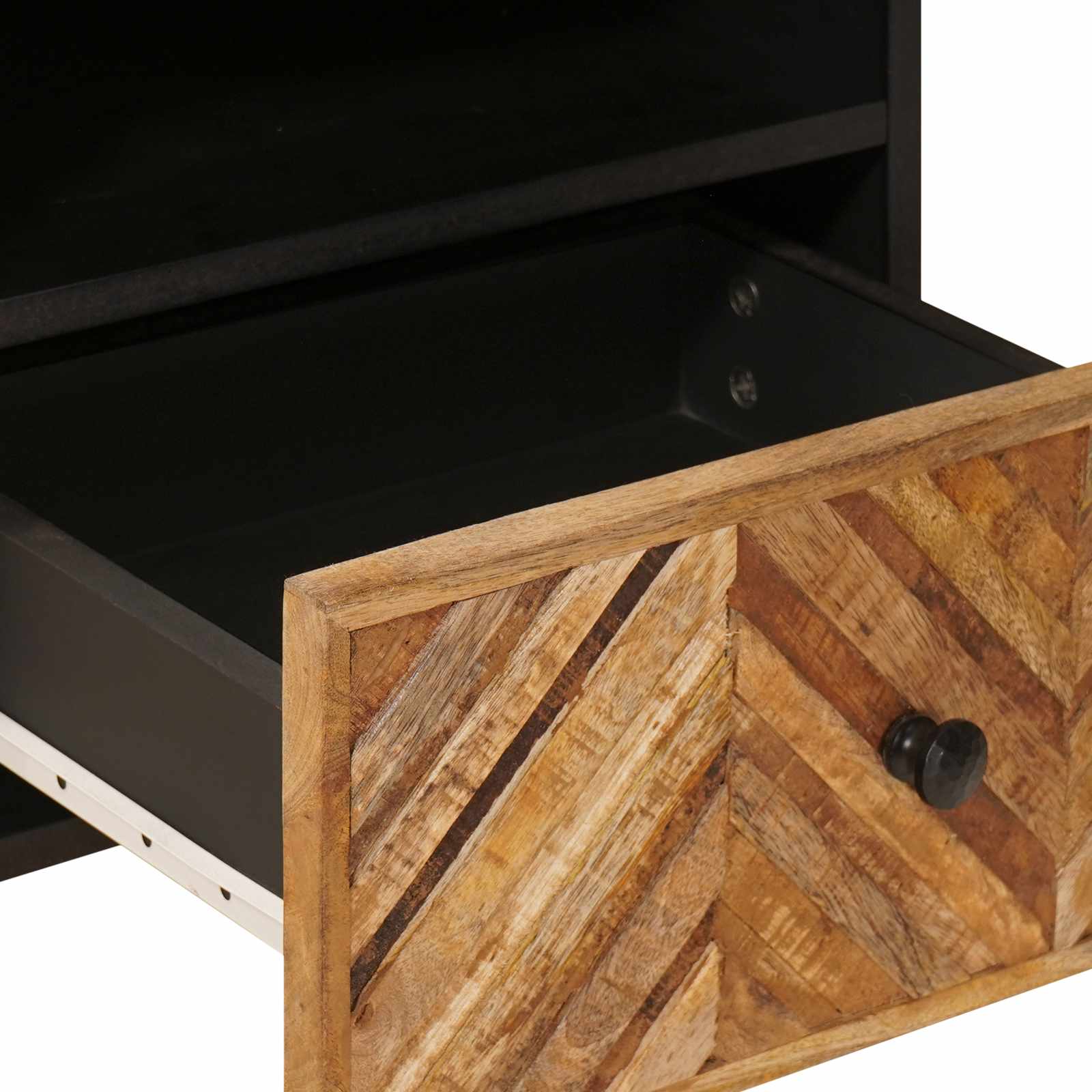 Nachtkastje met lade Bruin 50 x 33 x 60 cm Massief Mango Hout image 7