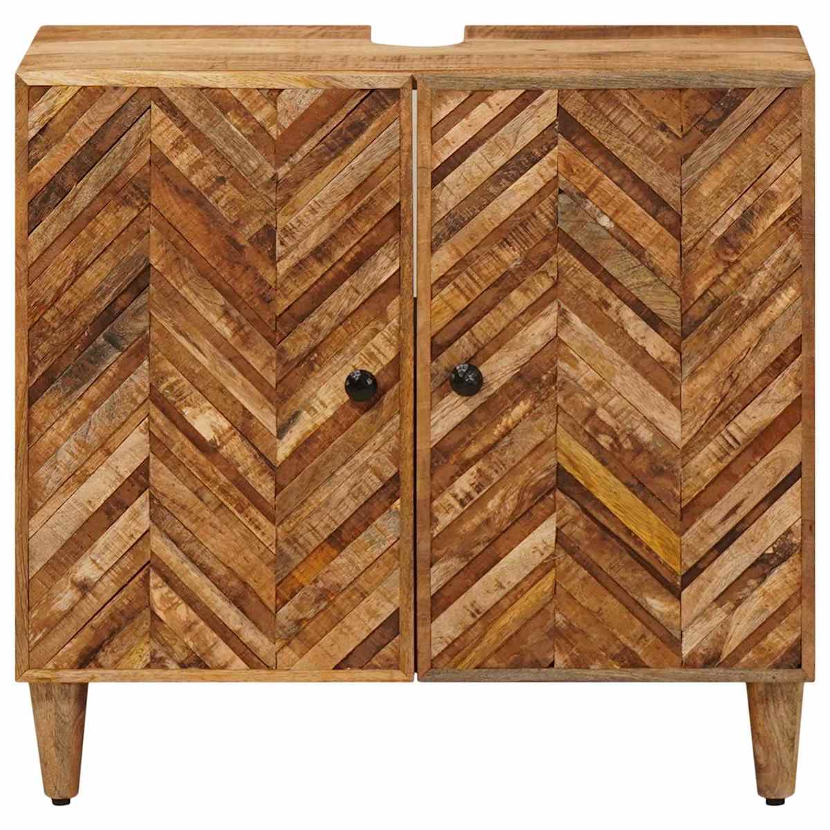 Vaskeskab med opbevaring Brun 62 x 33 x 58 cm Massivt mangotræ - Billede 3