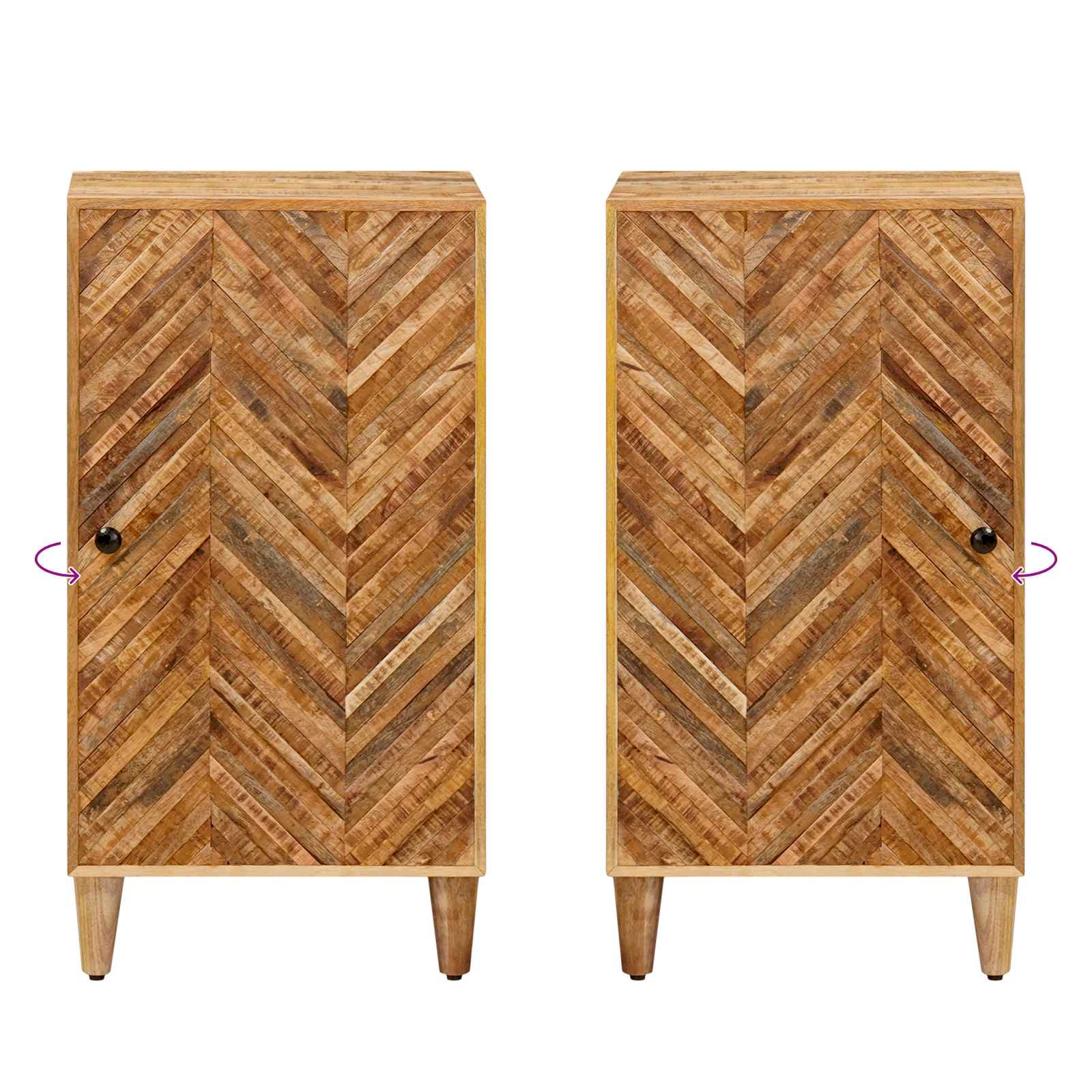 Opslagkasten Bruin 40 x 33,5 x 75 cm Massief Mango Hout image 10