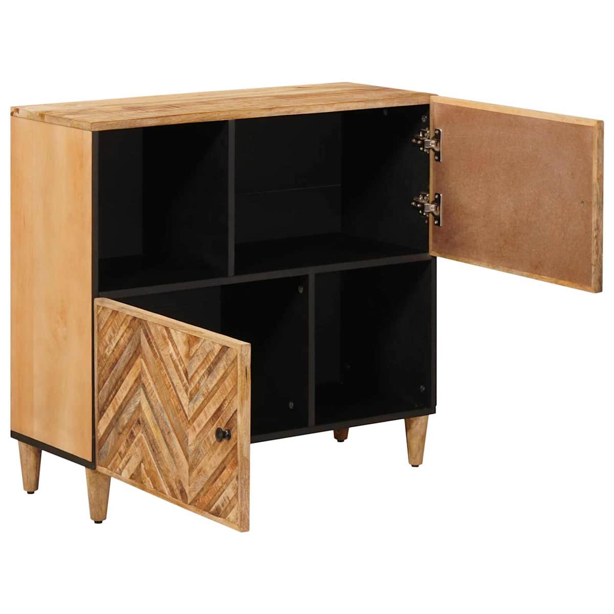 Opbevaringsskabe Brun 80 x 33,5 x 75 cm Massivt mangotræ - Billede 2