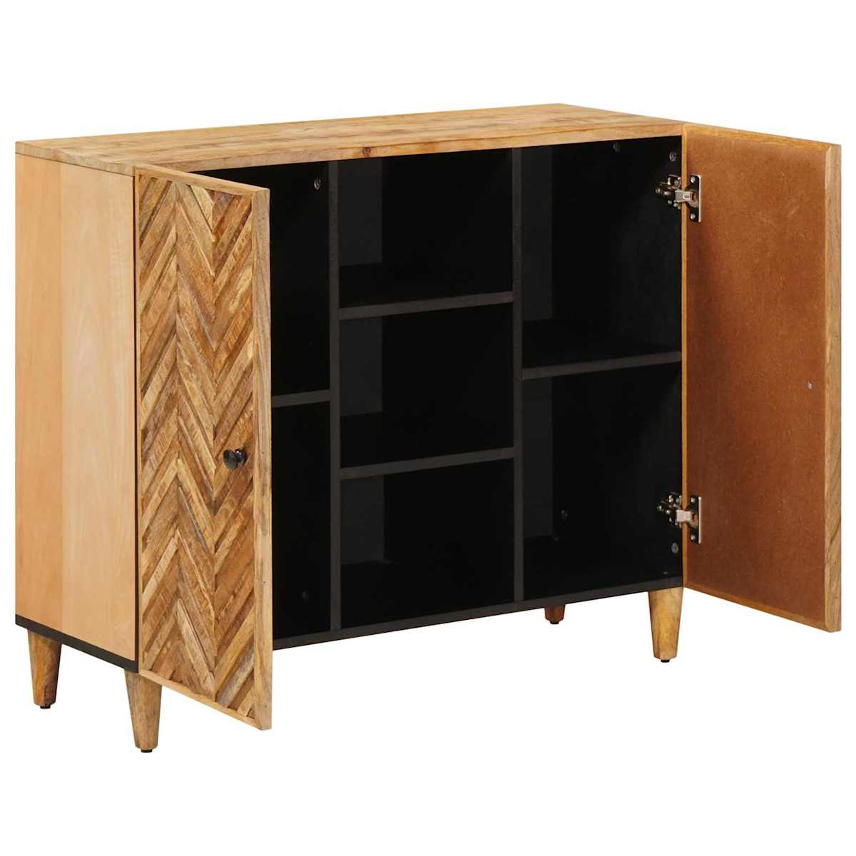 Opbevaringsskabe Brun 90 x 33,5 x 75 cm Massivt mangotræ - Billede 2