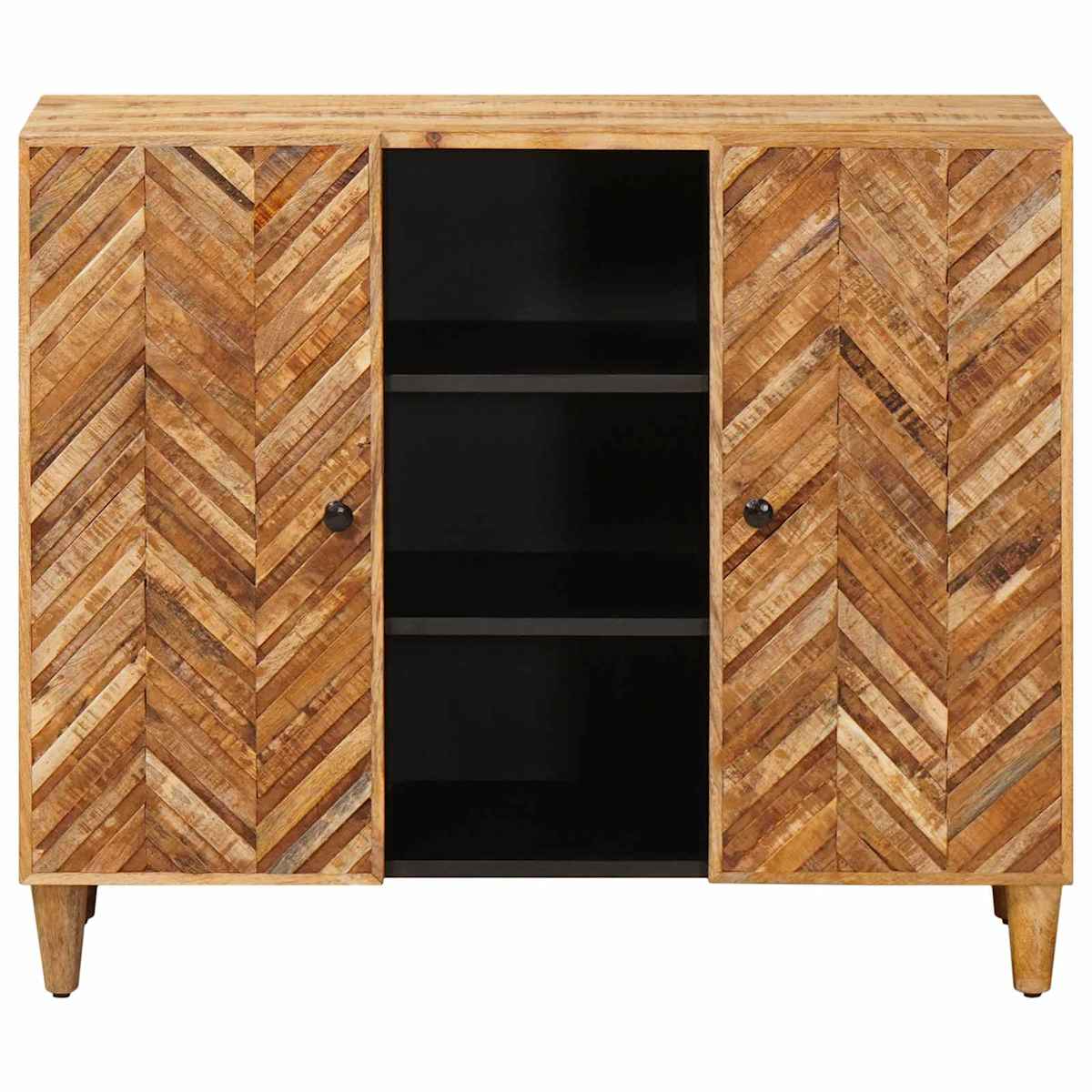 Opbevaringsskabe Brun 90 x 33,5 x 75 cm Massivt mangotræ - Billede 3