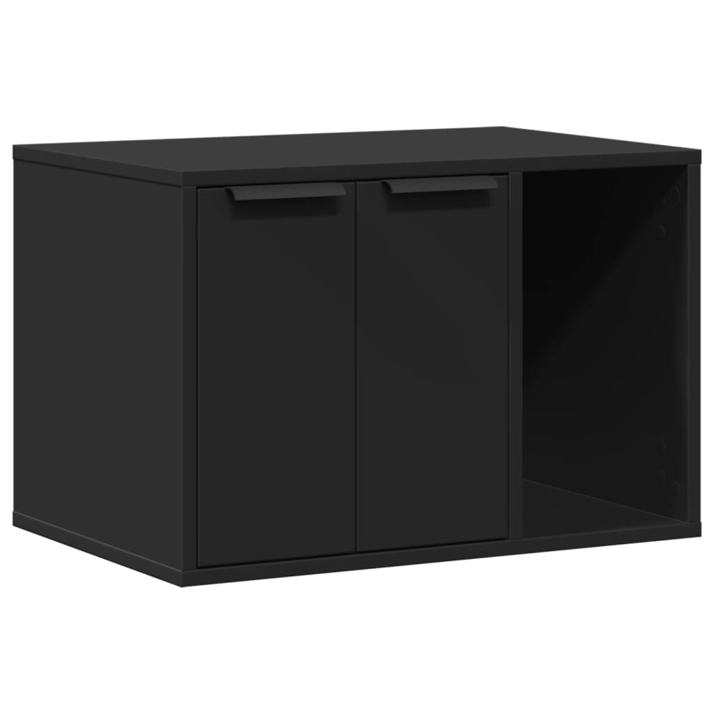 vidaXL Skříňka na kočičí záchod černá 60 x 40 x 40 cm kompozitní dřevo