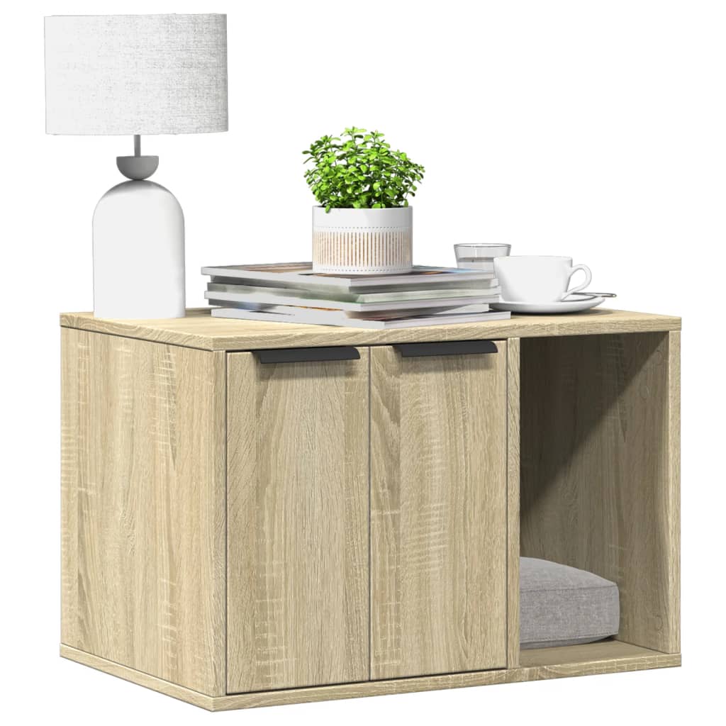 vidaXL Katzenklo Sonoma Eiche 60x40x40 cm Holzwerkstoff