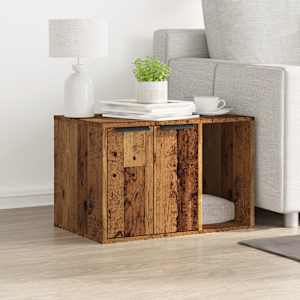 Skříňka na kočičí záchod old wood 60x40x40 cm kompozitní dřevo - obrázek 3