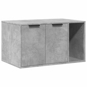 Skříňka na kočičí záchod betonově šedá 80 x 50 x 45 cm kompozit - obrázek 2